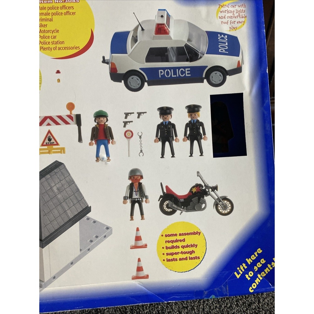 Vintage Playmobil Set 3085 Police Station Adventure Set With Extra People & Accs - Picture 5 of 16